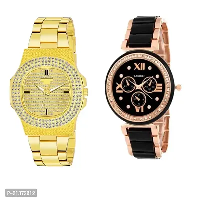 Buy Stylish Golden Diamond Black Gucci Watches Pack Of 2 Online In India At Discounted Prices