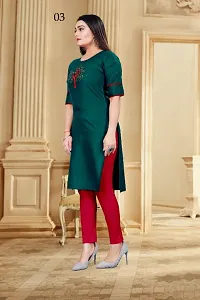 Beautiful Cotton Slub Stitched Kurta for Women-thumb2