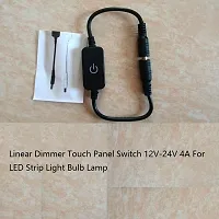 FHS DC 12V-24V LED Dimmer for Single Color LED Strip Touch Switch On/Off Black-thumb3