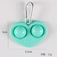 FHS Heart Shape Fidget Toy Simple Stress Relief Sensory Toy Cyan-thumb2