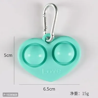 FHS Heart Shape Fidget Toy Simple Stress Relief Sensory Toy Cyan-thumb3