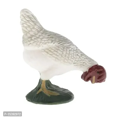 FHS?Animal Model Simulation Animal Model Animal Ornaments Crafts White Cock-thumb3