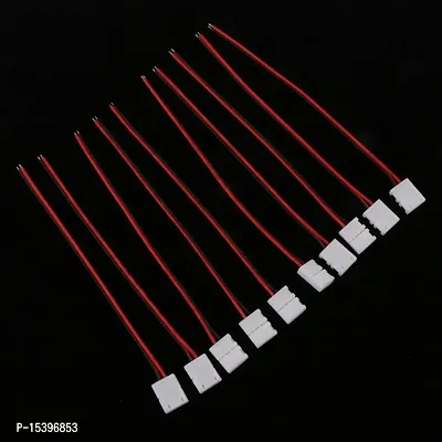 FHS 10PCS PTB Solderless LED Strip Connector Clip to Cable for 3528 Single Color LED Strip Lights-thumb2