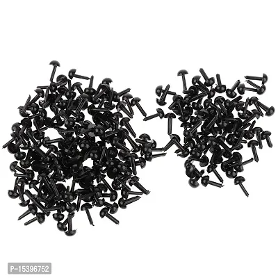 FHS?200 Pieces Black Plastic Safety Eyes for Teddy Bear Doll Animal Toys 6MM-thumb2