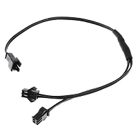 FHS Flexible Splitter Cable Connector For EL Wire Christmas Tree Car Decor Party Decoration Black 2 In 1-thumb3