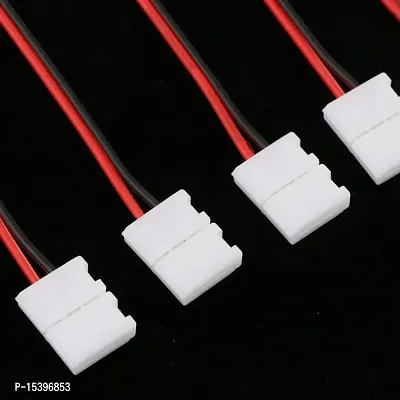 FHS 10PCS PTB Solderless LED Strip Connector Clip to Cable for 3528 Single Color LED Strip Lights