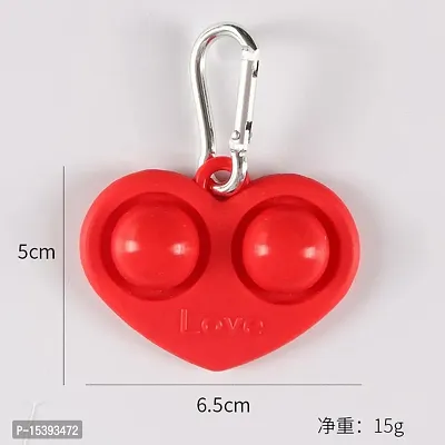 FHS Heart Shape Fidget Toy Simple Stress Relief Sensory Toy Red-thumb3