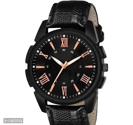 Stylish Black Analog Watch For Men-thumb0