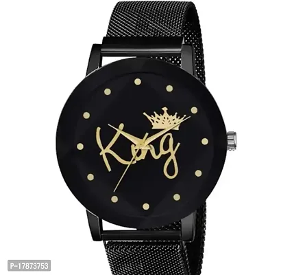 Stylish Black Analog Watch For Men-thumb0