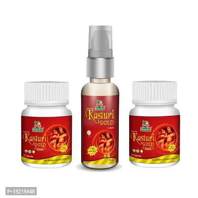 Divya Shri Kasturi Gold Ayurvedic Capsule and Lotion for Men Stamina, Strength  Vitality-thumb3