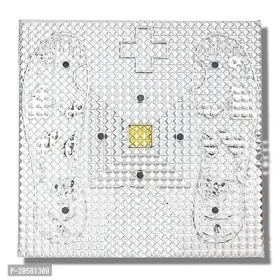 Acupressure Health Care Square Plastic Mat Magnetic Pyramid System Stress Reliever Plate for Activate Body Accupressure Points Through Feet-thumb2