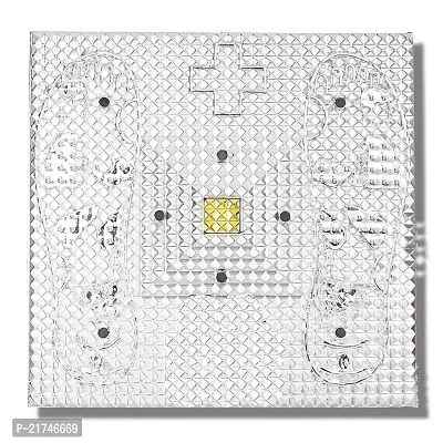 Divya Shri Acupressure Health Care Square Plastic Mat Magnetic Pyramid System Stress Reliever Plate for Activate Body Accupressure Points Through Feet-thumb4