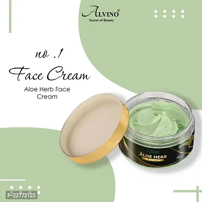 Alvino Beauty Aloe Herb Multi Benefit Aloe Vera Moisturisers Skin Cream for Face  Body Normal to Oily Skin-thumb3