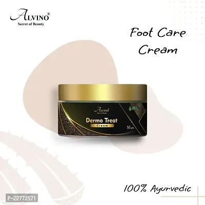 Alvino Dermo Treat Foot Care Cream Repairs Cracked Heel | Crack Heel Repair Cream For Women  Men, Moisturizes Dry Feet, Combats Feet Odour  Infections