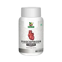 Divya Shri Vascofresh Capsules | Heart Care | Supports Heart Health | Ayurvedic  Herbal Product | No Added Flavour or Colour Pack of 1 (60 Capsules)-thumb1