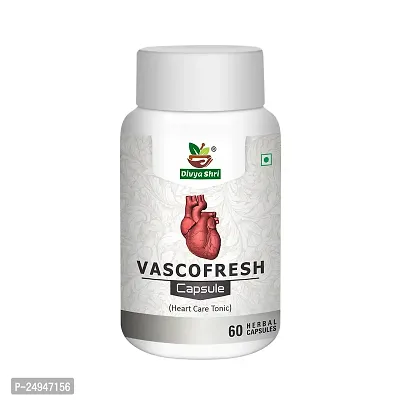 Divya Shri Vascofresh Capsules | Heart Care | Supports Heart Health | Ayurvedic  Herbal Product | No Added Flavour or Colour Pack of 1 (60 Capsules)-thumb2