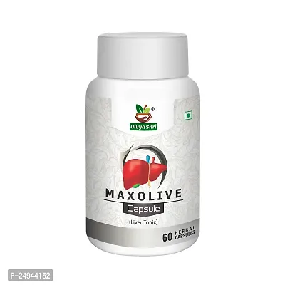 Divya Shri Maxolive Capsules for Natural Detoxification And Nourishing Antioxidants, Maxolive For Optimal Digestive Harmony, Liver Tonic For Men Women Pack Of 1 (60 Capsules)-thumb0