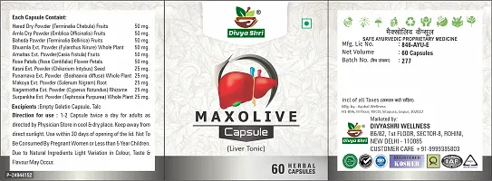 Divya Shri Maxolive Capsules for Natural Detoxification And Nourishing Antioxidants, Maxolive For Optimal Digestive Harmony, Liver Tonic For Men Women Pack Of 1 (60 Capsules)-thumb4