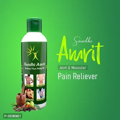 Divya Shri Sandhi Amrit Acute And Chronic Pain Relief Oil | Ayurvedic Pain Relief oil for Body, Back, Knee, Legs, Shoulder and Muscle pain 200ml-thumb0