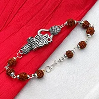 Divya Shri Om Shiv Damru Bracelet For Men | Rudraksha Bracelet For Men | Religious Bracelet For Men | Mahakal Bracelet | Wrist Band Cuff Bracelets For Men  Women-thumb1
