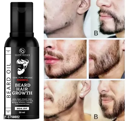 Advanced Glowocean Beard Hair Growth Oil Skin Care Massage Cream And Oils-thumb0