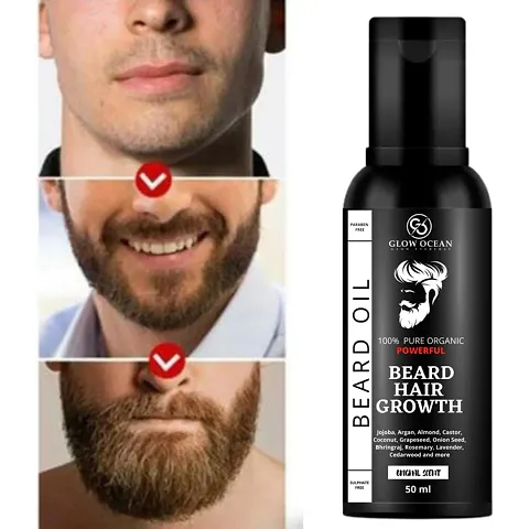 Glowocean Beard Hair Growth oil Advance And Extra Powerful 50ml Each