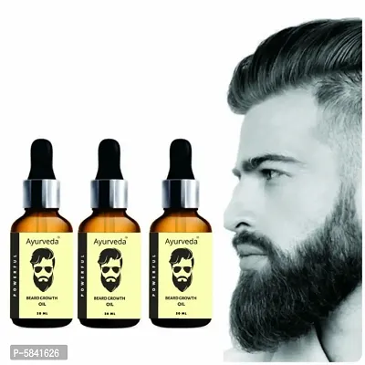 Ayurveda Advanced Beard Growth Oil - For Faster Beard Growth With Powerful Ingredient ( Pack of 3)-thumb0