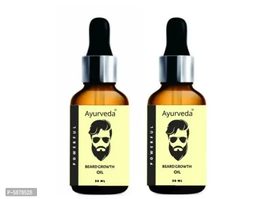 Advanced Powerful Ayurveda Beard Growth Oil(Pack Of 2, 30 ml Each)-thumb0