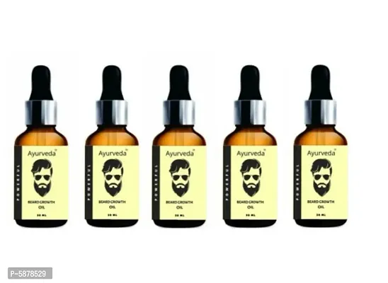 Advanced Powerful Ayurveda Beard Growth Oil(Pack Of 5, 30 ml Each)-thumb0