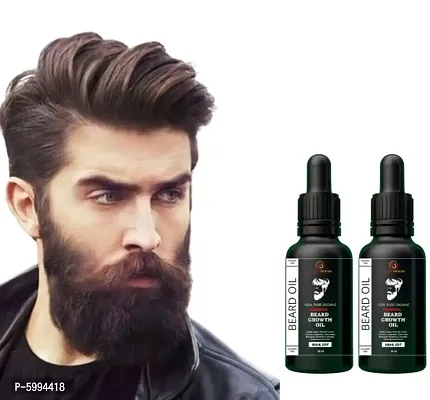 Glow Ocean Beard Growth Oil-For Fast and effective Beard Growth-100% Natural (Pack of 2)