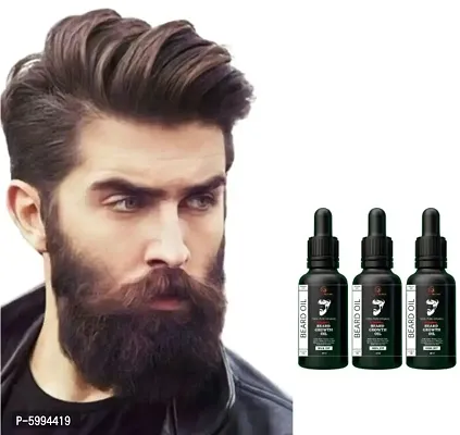 Glow Ocean Beard Growth Oil-For Fast and effective Beard Growth-100% Natural (Pack of 3)-thumb0