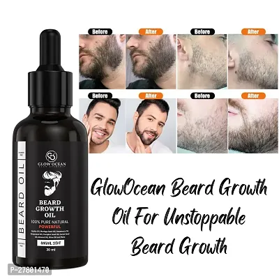 GlowOcean Premium  Export Quality Beard Growth oil With 16 Active Ingredient -30 ML-thumb0