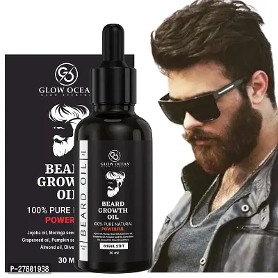 10X Extra Powerful Glowocean Beard Growth oil-For Faster Beard Hair Growth-30 ML-thumb0