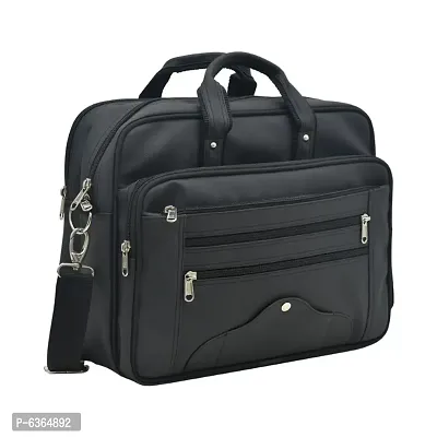 AQUADOR laptop cum messenger bag with black faux vegan leather