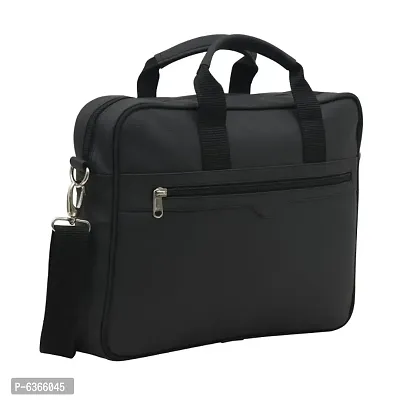 AQUADOR laptop cum messenger bag with black faux vegan leather-thumb0