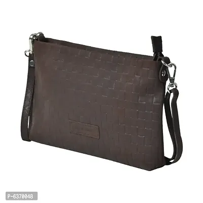 AQUADOR brown genuine leather sling bag-thumb0