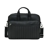 AQUADOR laptop cum messenger bag with black faux vegan leather-thumb1