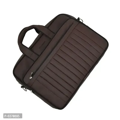 AQUADOR laptop cum messenger bag with brown faux vegan leather-thumb5
