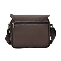 AQUADOR Messenger bag with brown faux vegan leather-thumb2