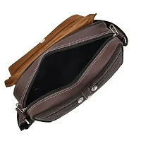 AQUADOR Messenger bag with brown faux vegan leather-thumb3