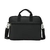 AQUADOR laptop cum messenger bag with black faux vegan leather-thumb2