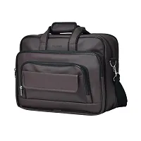 AQUADOR laptop cum messenger bag with brown faux vegan leather-thumb1
