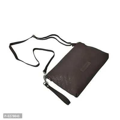 AQUADOR brown genuine leather sling bag-thumb3