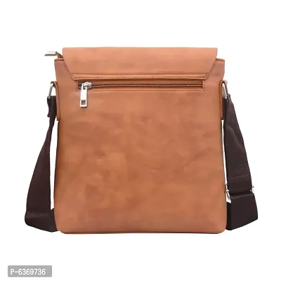 AQUADOR Messenger Hand Bag with Tan faux vegan leather-thumb3