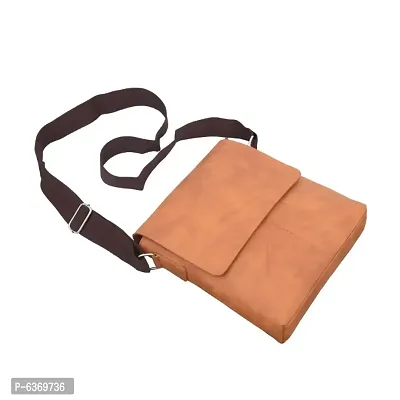 AQUADOR Messenger Hand Bag with Tan faux vegan leather-thumb4