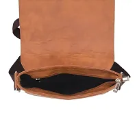 AQUADOR Messenger Hand Bag with Tan faux vegan leather-thumb4
