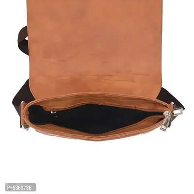 AQUADOR Messenger Hand Bag with Tan faux vegan leather-thumb5
