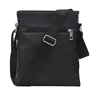 AQUADOR Messenger Hand Bag with Black  faux vegan leather-thumb1