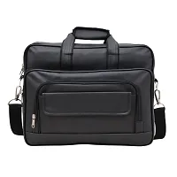 AQUADOR laptop cum messenger bag with black faux vegan leather-thumb1