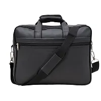 AQUADOR laptop cum messenger bag with black faux vegan leather-thumb2